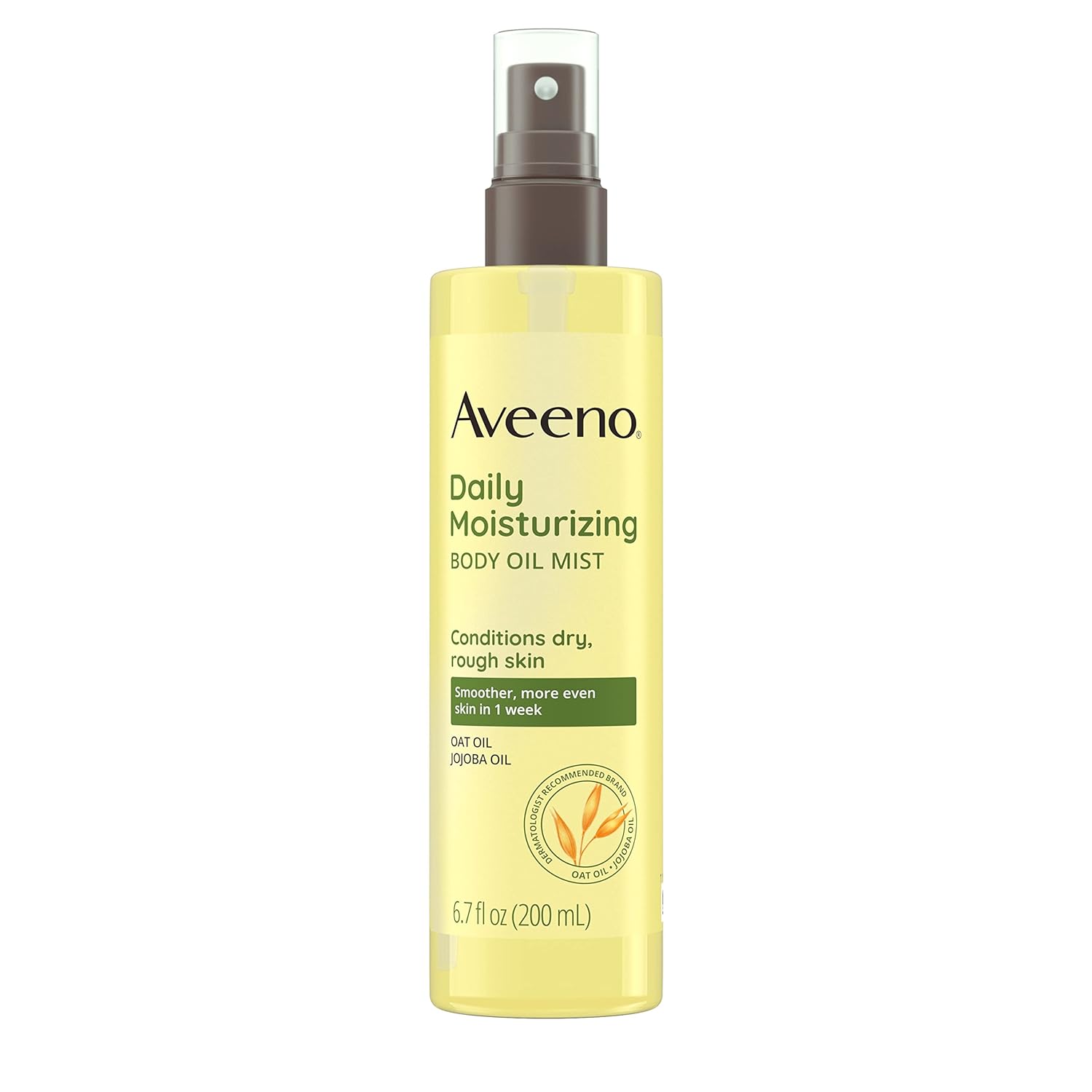 Aveeno Daily Moisturizing Dry Body Oil Mist with Oat and Jojoba Oil for Dry, Rough Sensitive Skin, Nourishing & Hypoallergenic Body Spray, Paraben-, Silicone- & Phthalate-Free, 6.7 fl. oz - 24hrsmart